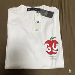 GU リンゴグラフィック Tシャツ ホワイト