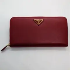 プラダ サフィアーノ 三角プレート ラウンドファスナー 長財布