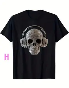 スカル ヘッドフォン Tシャツ ヒップホップ　新品❗️