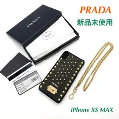 未使用 PRADA チェーン付き 1ZH083 iPhoneケース XS Max