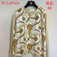 St.LaPaix　 宝石柄 ニット 長袖トップス 　M