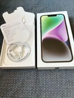iPhone14 128GB ブラック　空箱　未使用　純正充電ケーブル付き