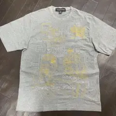 pellepelle ペレペレ 半袖 Tシャツ　クールネック グレー 総刺繍