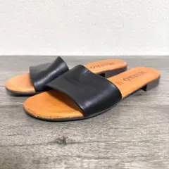 ビームスハート MARKO レザースライドサンダル 本革 フラットサンダル 37