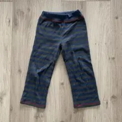 110サイズ 青とグレーのストライプ長ズボン