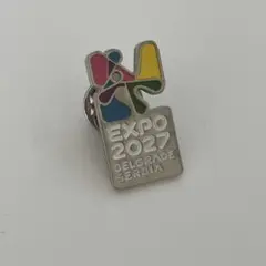 万博　セルビア　ピンバッチ