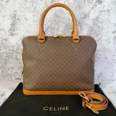 美品 CELINE セリーヌ マカダム トリオンフ ハンドショルダーバッグ