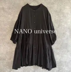 NANO universe｜ナノユニバース｜ノーカラー ティアード ブラウス