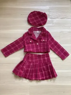 SHEIN 104〜110cm ジャケット・スカート・帽子セット セットアップ