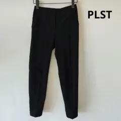 PLST ブラック スリムフィットパンツ XS　黒