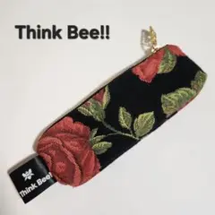 【未使用】Think Bee ペンケース　花柄　薔薇　小物入れ