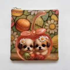 ハンドメイド　シーズー　ポーチ