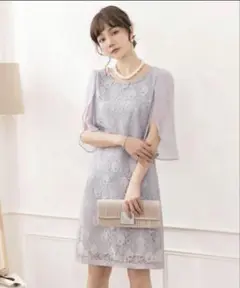 パーティードレス レース 結婚式 ワンピース