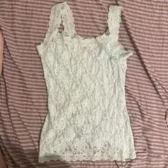 Hanky Panky ミントグリーン レースタンクトップ S