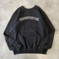thisisneverthat ネバザ スウェット 刺繍 L 黒 白 12881
