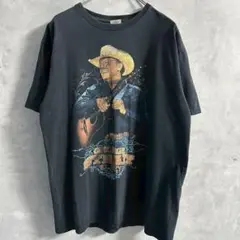 George Strait バンT 両面ツアーT ブラックスミクロ フェード