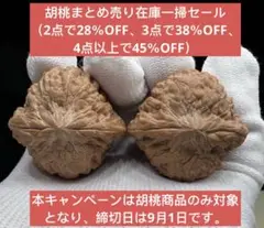文玩堂：胡桃まとめ売り在庫一掃セール （2点で28％OFF、3点で38％OFF）