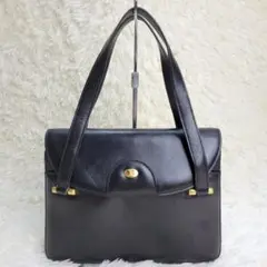 CELINE✨ セリーヌ カーフレザー ハンドバッグ トリオンフ 金具 ブラック
