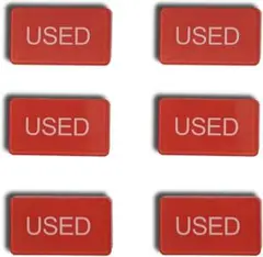 XILIWU USEDマーカー 6枚入り アクリル製 対戦用 3.5×2㎝ 厚さ