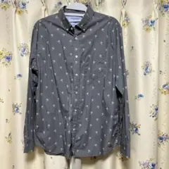 BANANA REPUBLIC LUKE POPLIN 長袖シャツ グレーXL