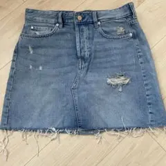 デニムダメージスカート