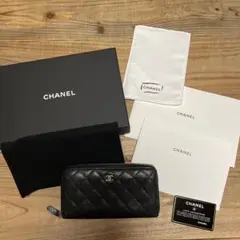 本日終了‼︎CHANELマトラッセ キャビアスキン ラウンドファスナー 長財布