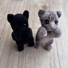 たっちぃzoo ミニ さばとら 黒猫　2匹セット