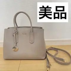FURLA グレー トートバッグ　ショルダーバッグ