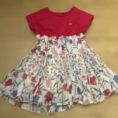 Kate Spade 半袖ドレス 10号 赤・花柄