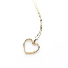 handmade キラキラ ハートのネックレス