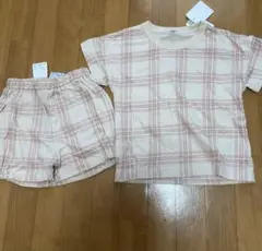 チェック柄Tシャツとショートパンツセット 95cm
