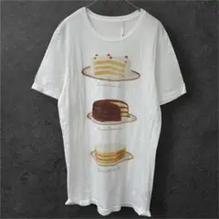 【rxmance】Sサイズ ケーキ柄 Tシャツ×休日ワンマイルコーデ