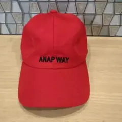 ANAP 赤 キッズキャップ