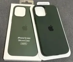 新品未開封の純正iPhone 12 mini シリコンケース ダークグリーン
