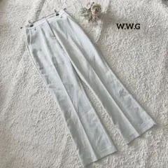 ライトグレー フレアパンツ F オフィスカジュアル W.W.G