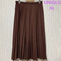 【大きいサイズXL】美品 ユニクロ プリーツロングスカート バーガンディ