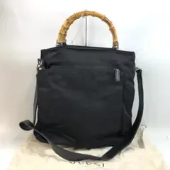 GUCCI グッチ バンブーハンドル 2way トートバッグ ブラック ブランド