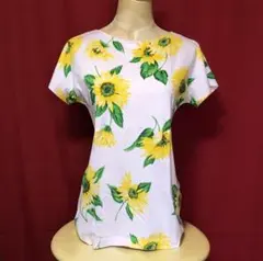 Planshan ひまわり柄 Tシャツ Mサイズ
