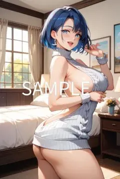 I ポスター 美女 イラスト 成人 A002
