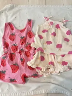 1ZARAキッズ 2着セット 女の子 いちご柄 アイス柄 12-18