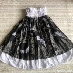 パウスカート フラダンス ハワイ購入 ダブル 黒