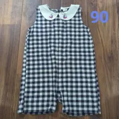 チェック柄ロンパース 90cm