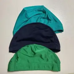 水泳帽 3個セット 青・緑・黒