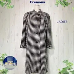a2848 Cremona チェックロングコート〔9〕ギンガムチェック