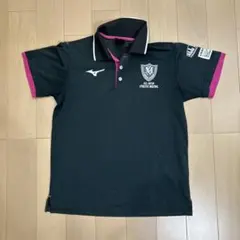 Mizuno ポロシャツ Mサイズ ダークグレー/ピンク