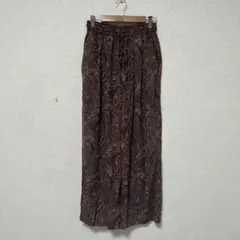ブラウン ペイズリー柄 ロングパンツ　フリークスストア