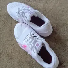 Nike スポーツシューズ ホワイト/ピンク(23.5)