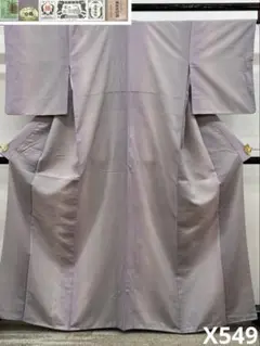 無形文化財 結城紬 訪問着 手織 絹100% X549