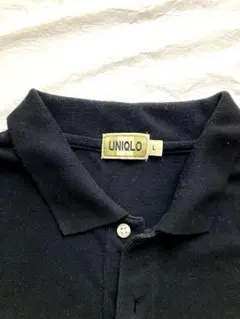 90’s オールドUNIQLO ユニクロ　黒 ポロシャツ L