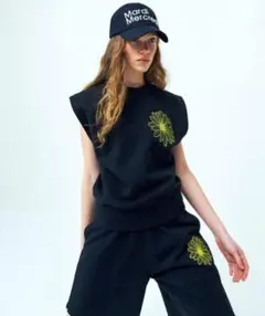 韓国人気Mardi Mercredi SWEAT BERMUDA FLOWER